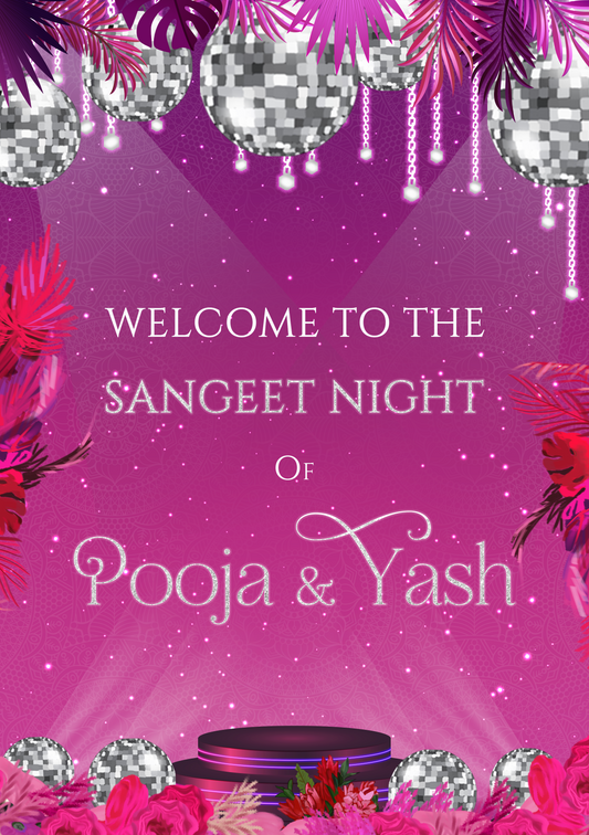 Welcome Board For Sangeet