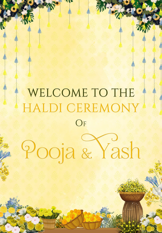 Welcome Board For Haldi