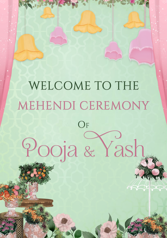 Welcome Board For Mehendi