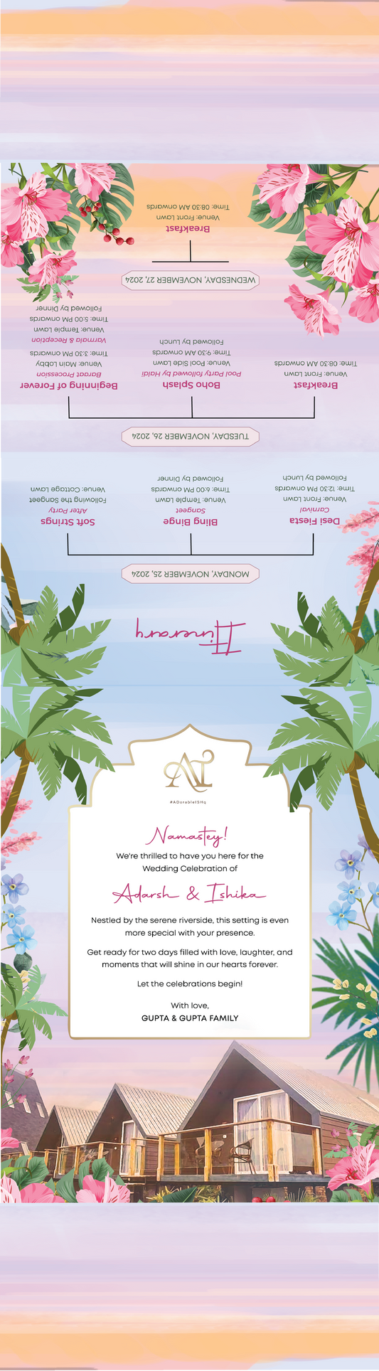 Room Itinerary - Tent Card