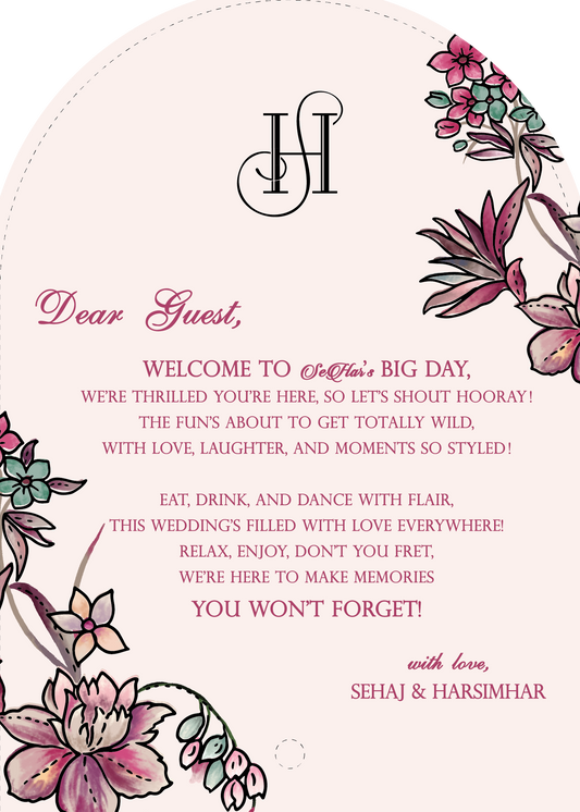 Welcome Note with Envelope