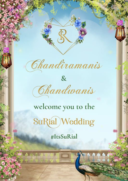 Welcome Board for Wedding