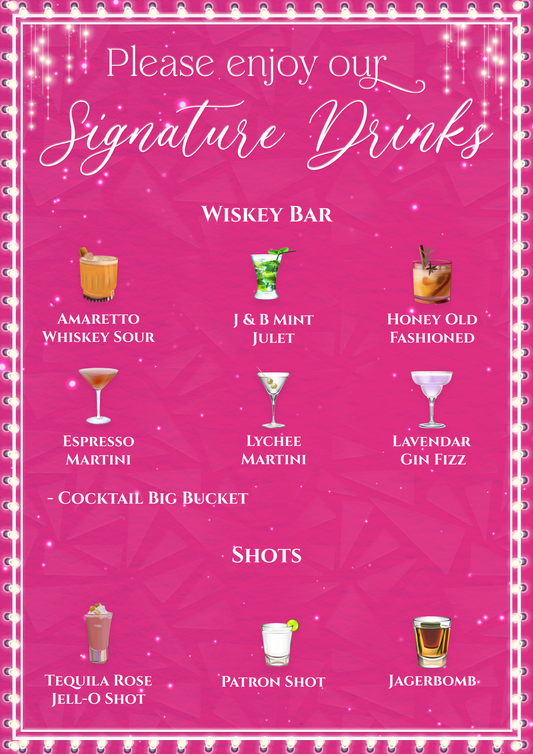 Bar Menu Design