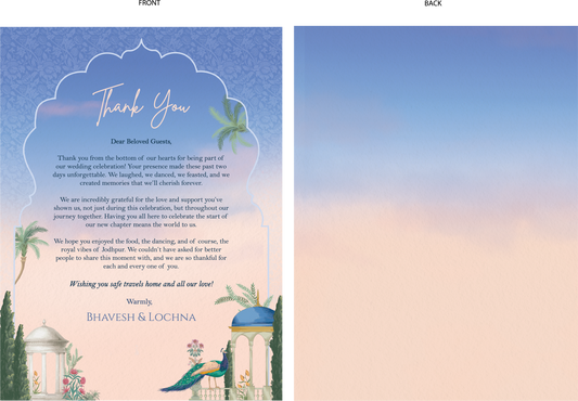Thank you card