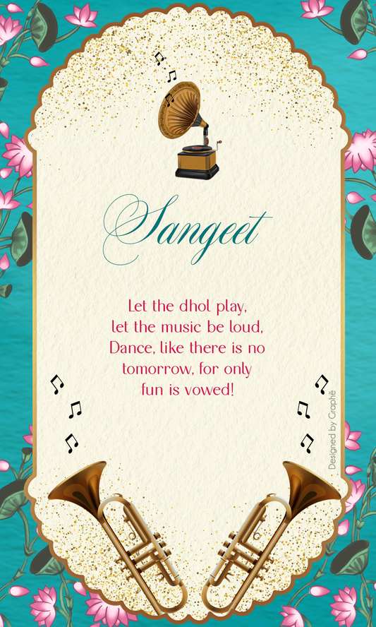 Welcome Board for Sangeet